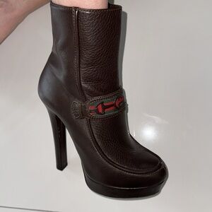 Gucci Brown Ankle Boots